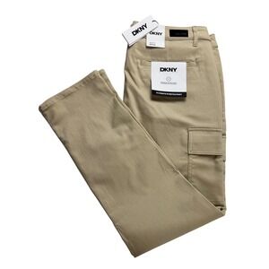 DKNY Stanton Slim Fit Ultimate Stretch Cargo Pants Khaki Men 36x32